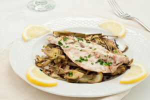 come fare branzino con carciofi in padella