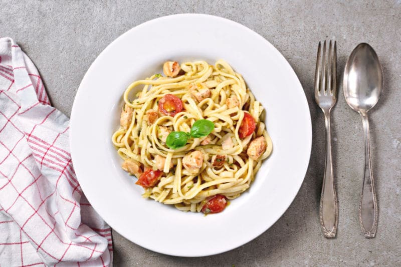 Pasta branzino e pomodorini