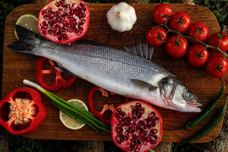 Branzino al melograno e agrumi